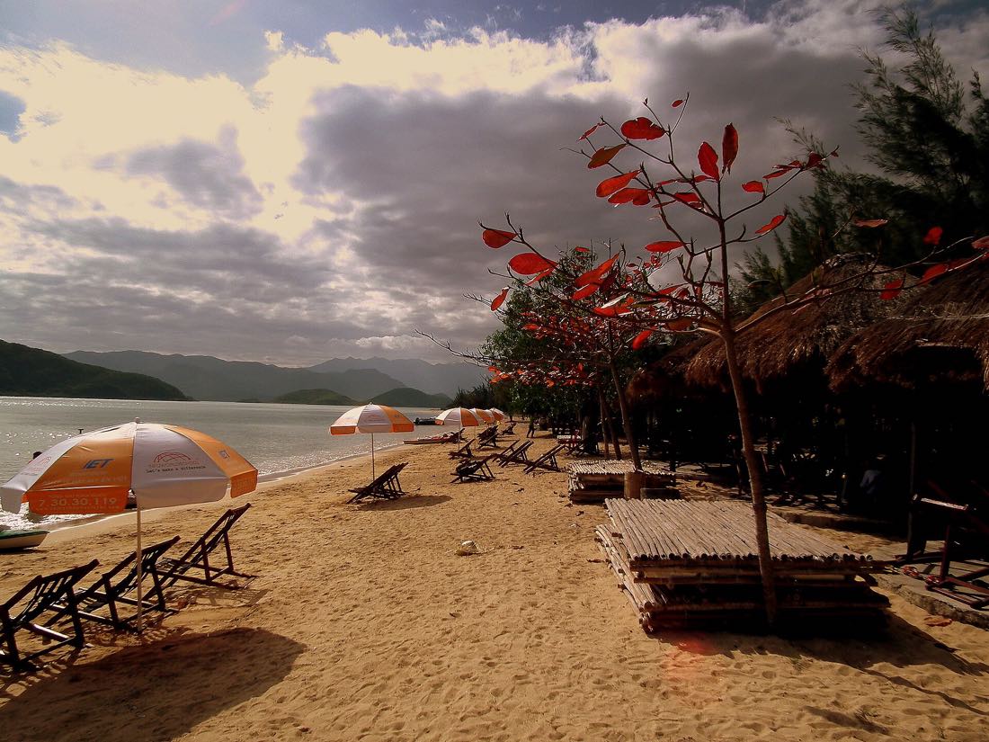 The bay and beach at Nha Trang, Vietnam